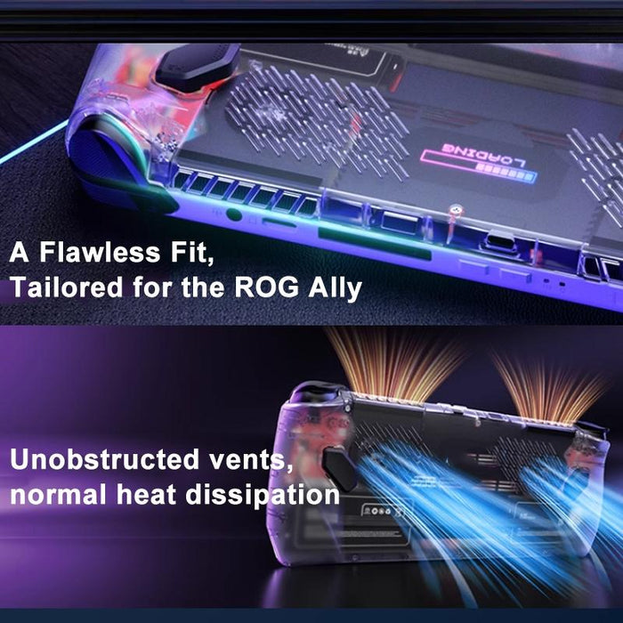 For Asus Rog Ally Game Console Jsaux Rgb Transparent Back Plate With Tool