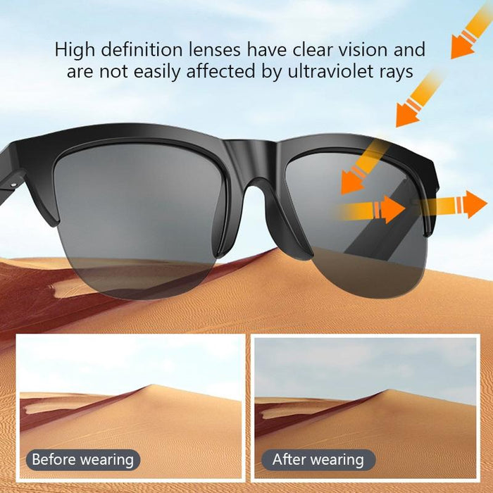 F06 Universal Style Bluetooth 5.3 Smart Sunglasses Wireless Headset Anti-Strong Light Anti-Polarized Sunglasses