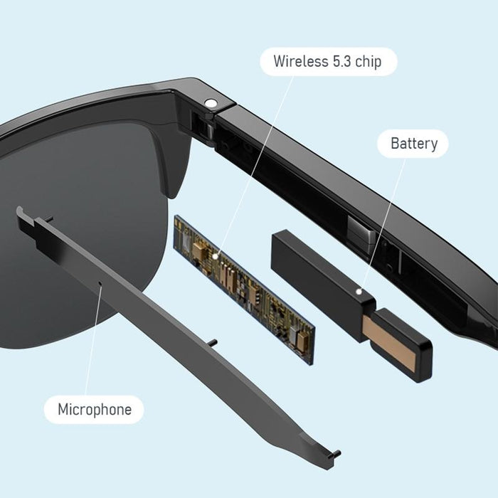 F06 Universal Style Bluetooth 5.3 Smart Sunglasses Wireless Headset Anti-Strong Light Anti-Polarized Sunglasses