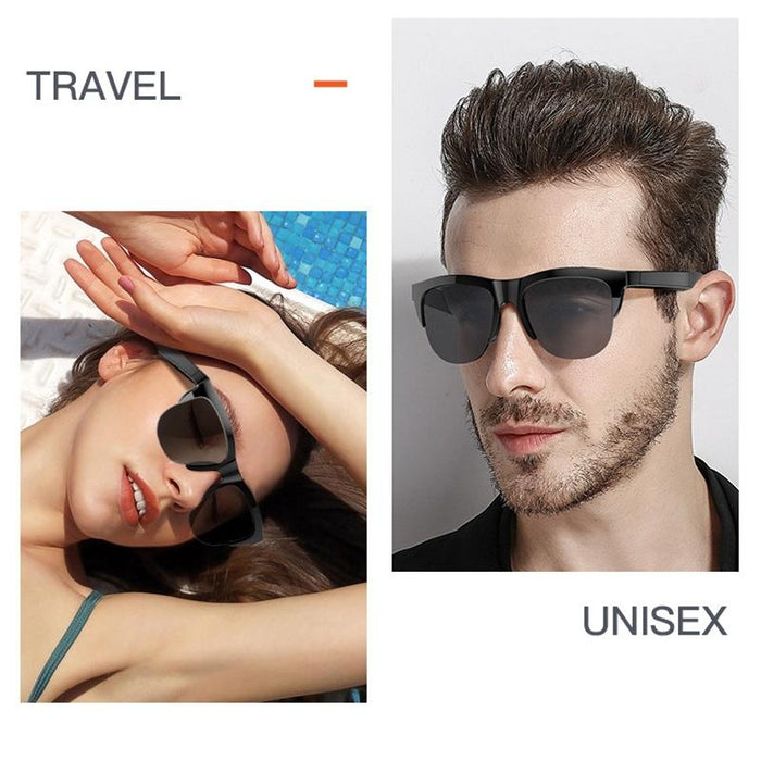 F08 Men Style Bluetooth 5.3 Smart Sunglasses Wireless Headset Anti-Strong Light Anti-Polarized Sunglasses