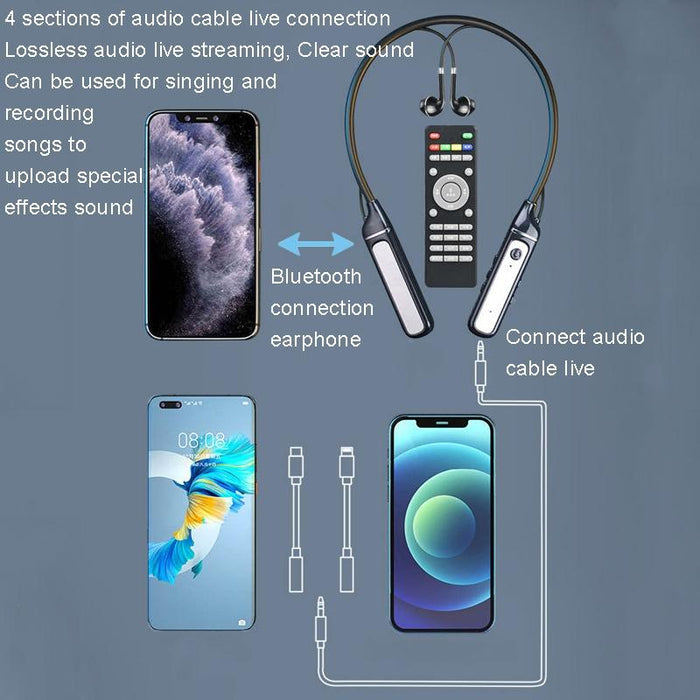 Sn-537K 5.3 Bluetooth Live Earphones Built-In Sound Card Wireless Receiver Sports Earphones