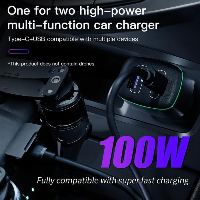 100w 2 In 1 Car Charger