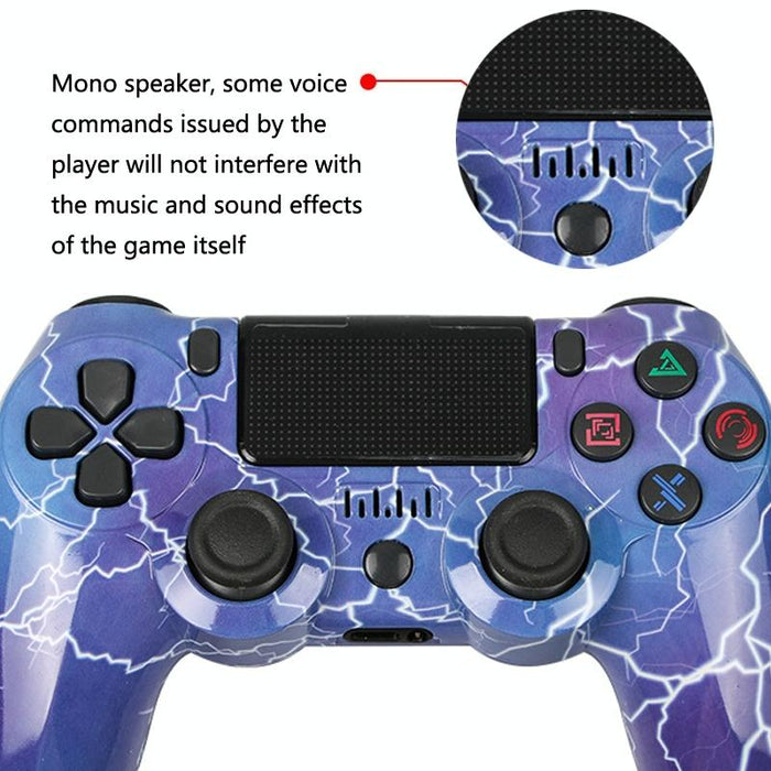 For Ps4 Wireless Bluetooth Game Controller With Light Strip Dual Vibration Game Handle