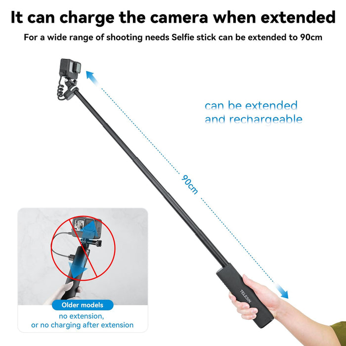 Charging Selfie Stick 10000mah Power Bank For Sports Camera