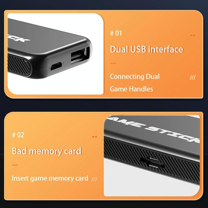 M8 Pro Y3Lite U8 Plus For Ps1 2.4G Wireless Hdmi Hd 4K Dual Game Console 128G 20000 & Games