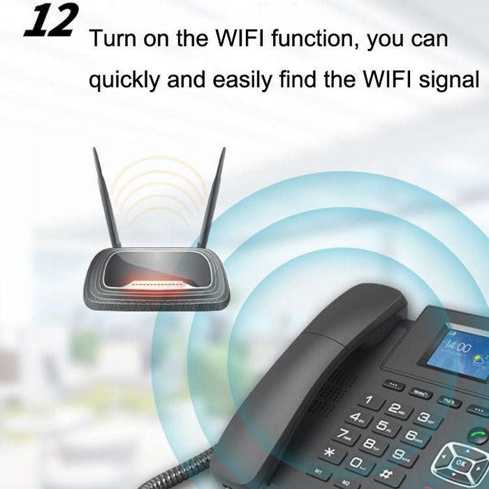 P03 4G+ Voip Dual Mode Wireless Fixed Line Sip Network Phone Ip Enterprise Office Phone Wireless Landline