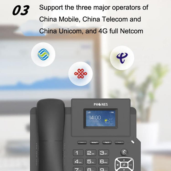 P03 4G+ Voip Dual Mode Wireless Fixed Line Sip Network Phone Ip Enterprise Office Phone Wireless Landline