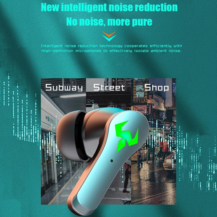 N35 Tws Colourful Light In-Ear Low Latency Wireless Bluetooth Game Earphones