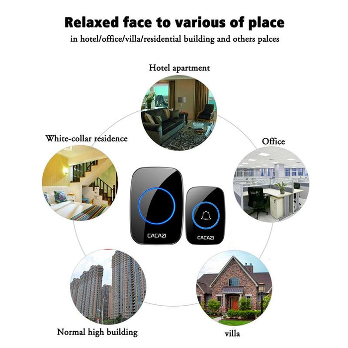 Wireless Waterproof Smart Doorbell - 2 Battery Options