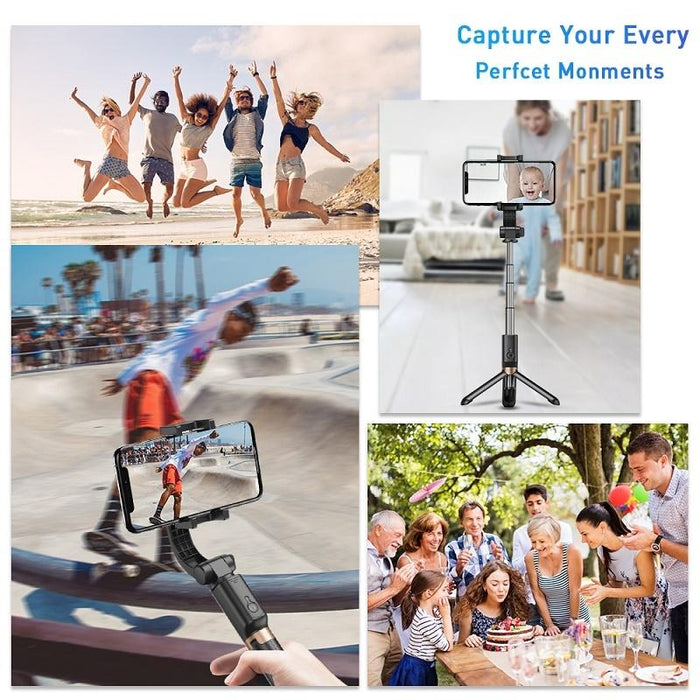 Multifunctional Mobile Phone Gimbal Stabilizer with Live