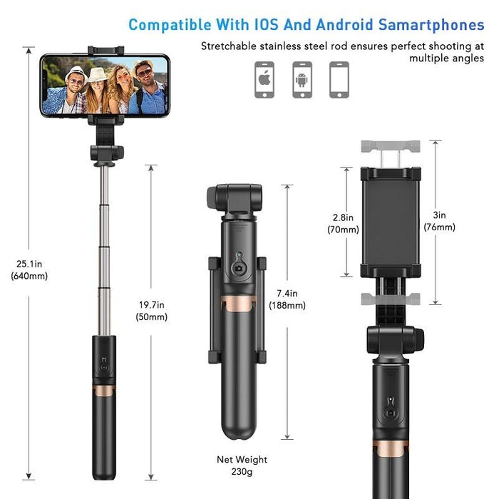 Multifunctional Mobile Phone Gimbal Stabilizer with Live