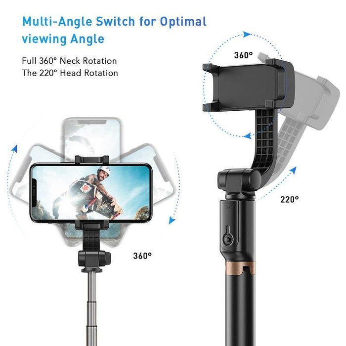 Multifunctional Mobile Phone Gimbal Stabilizer with Live