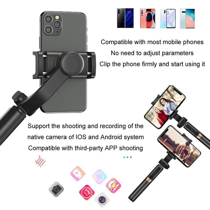 Multifunctional Mobile Phone Gimbal Stabilizer with Live