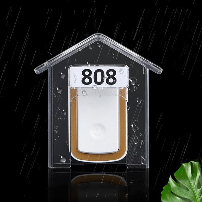 Wireless Doorbell Waterproof Cover Outdoor Doorbell Transparent Rain Protection Case E30