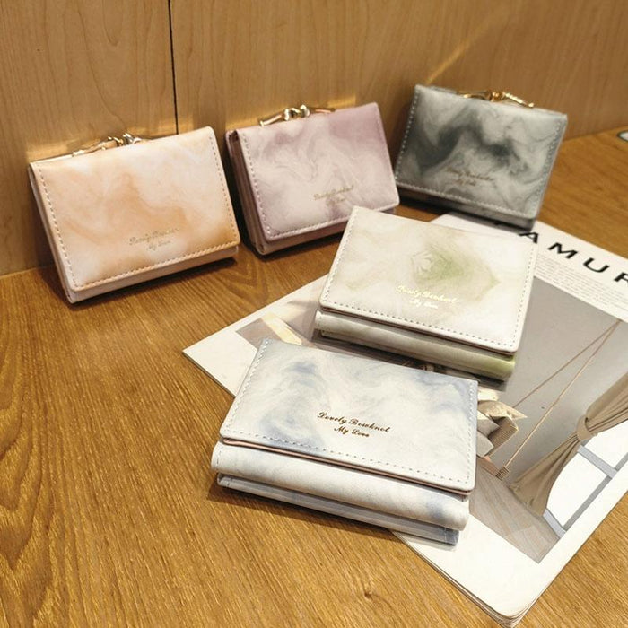 Ink Painting Elements Tri-Fold Wallet Mini Portable Wallet