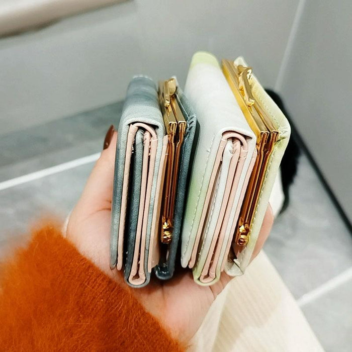 Ink Painting Elements Tri-Fold Wallet Mini Portable Wallet