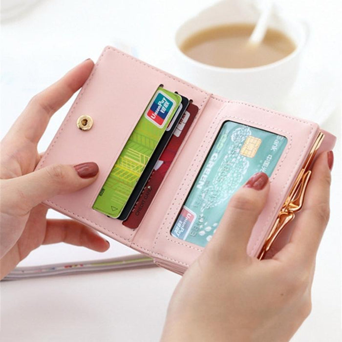 Cartoon Cute Cat Tri-Fold Wallet Mini Embossed Multifunctional Wallet