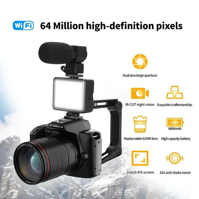 Dual-Camera Night Vision 64 Million Pixel High-Definition Wifi Digital Camera Standard & Fill Light