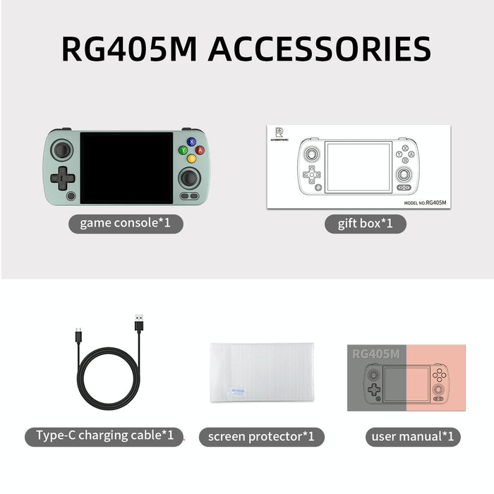 Rg405M Handheld Game Console 4 Inch Ips Touch Screen Aluminum Alloy Android 12 System 128G & 128G 3100 & Games Black