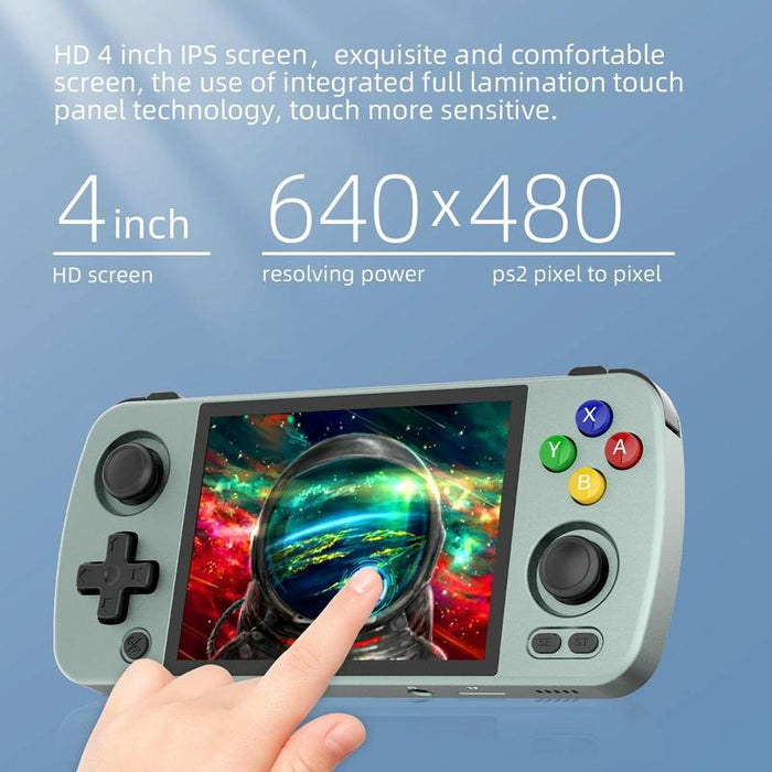 Rg405M Handheld Game Console 4 Inch Ips Touch Screen Aluminum Alloy Android 12 System 128G & 128G 3100 & Games Black