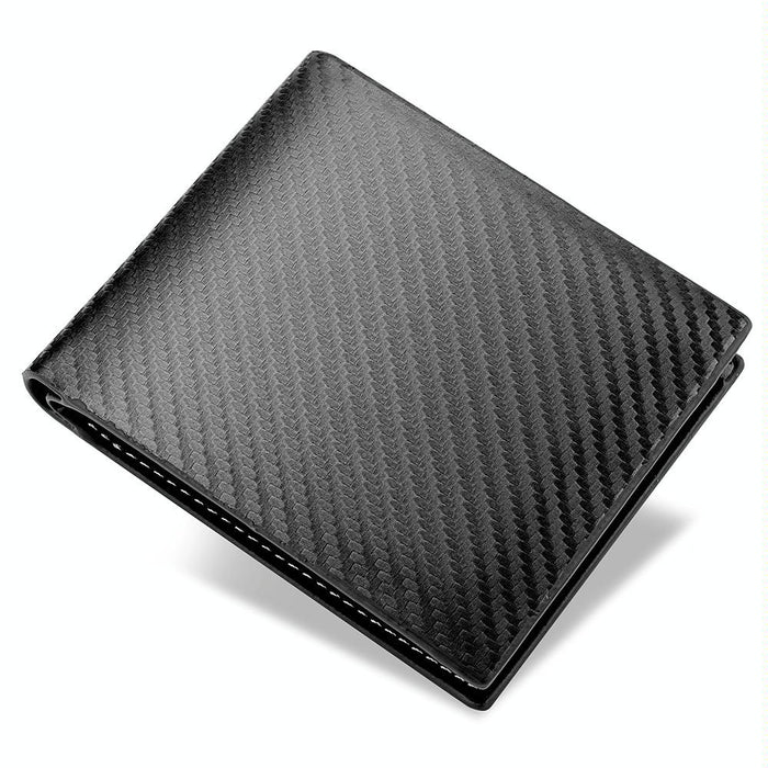 Men Wallet Carbon Fiber Horizontal Business Wallet Card Holder