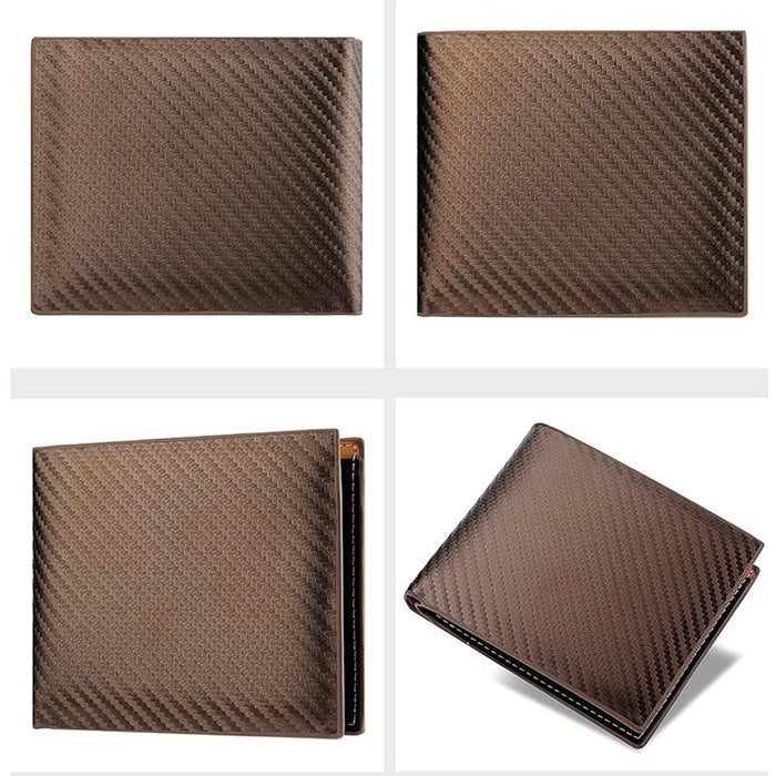 Men Wallet Carbon Fiber Horizontal Business Wallet Card Holder