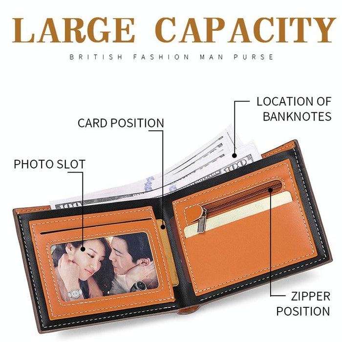 Men Wallet Carbon Fiber Horizontal Business Wallet Card Holder