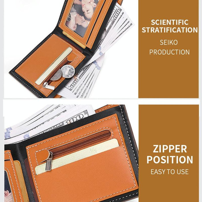 Men Wallet Carbon Fiber Horizontal Business Wallet Card Holder