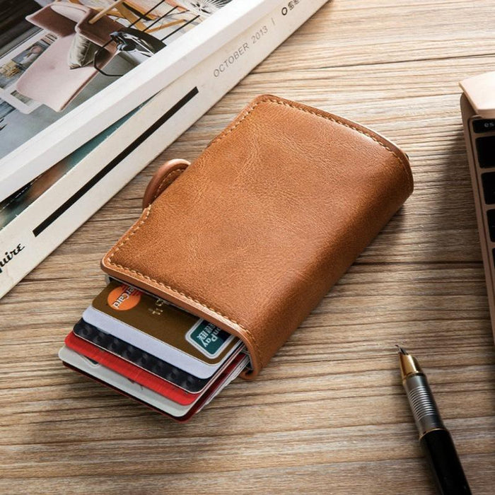 Automatic Pop Up Rfid Metal Card Holder