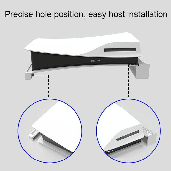 Hbp-393 For Sony Ps5 Optical Drive / Digital Version Host Horizontally Placed Bracket With Disc Slot White