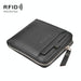 Men Retro Rfid Zip Wallet - Zipper Closure