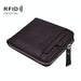 Men Retro Rfid Zip Wallet - Zipper Closure