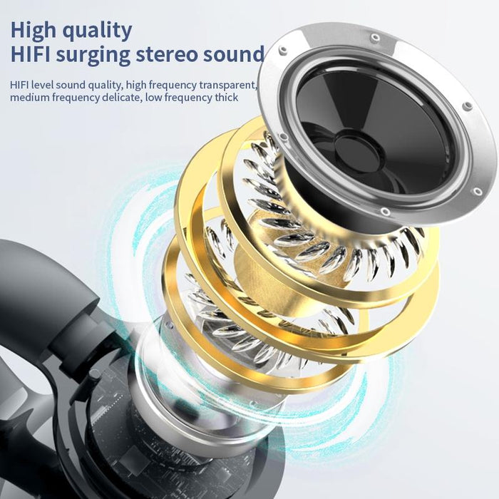 Single Ear Stereo Ear Clamp Type Bone Conduction Bluetooth Earphone