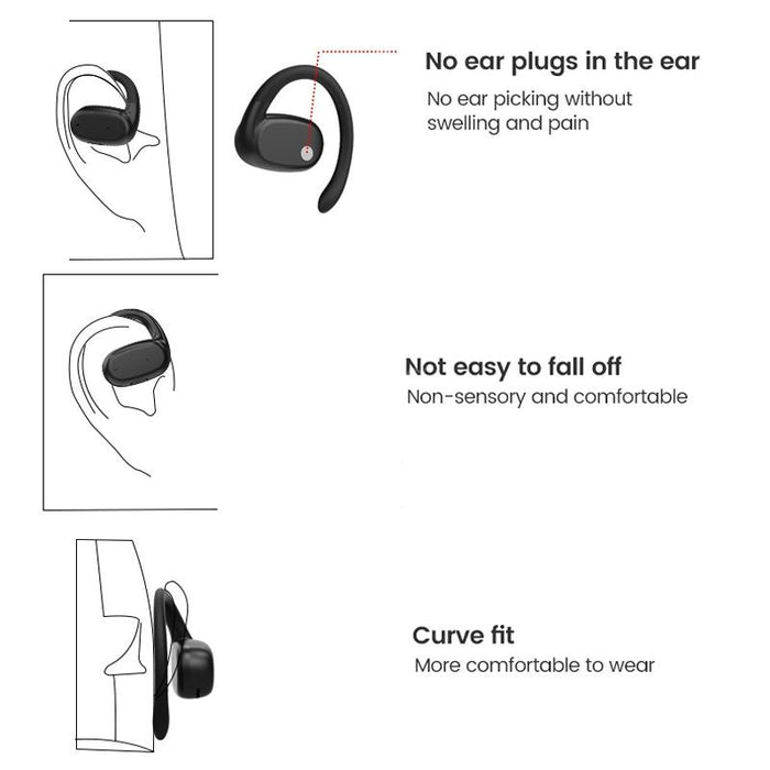 Hanging Ear External Sound Single Ear Stereo Bluetooth Earphone