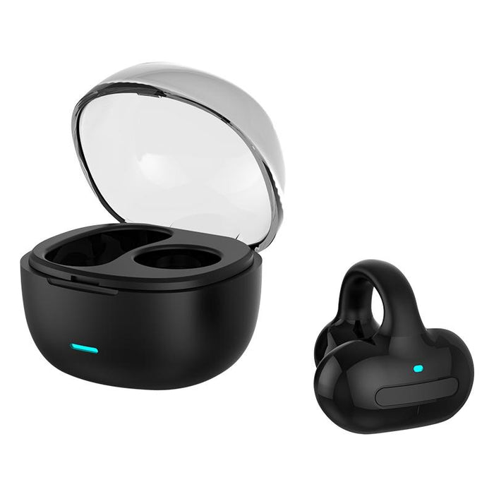 Ear Clip Type With Charging Warehouse Touch Bone Conduction Bluetooth Earphone