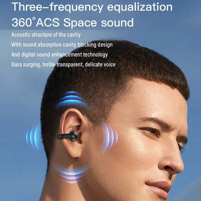 Ear Clip Type With Charging Warehouse Touch Bone Conduction Bluetooth Earphone