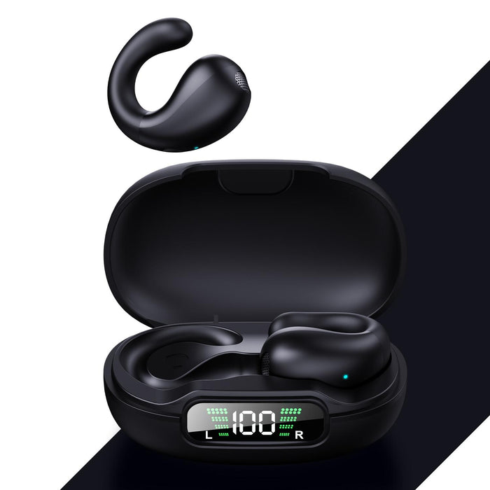 Clip-On Wireless Bluetooth Earphone With Digital Charging Compartment