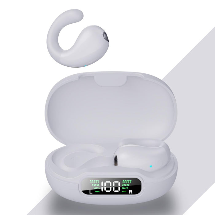 Clip-On Wireless Bluetooth Earphone With Digital Charging Compartment