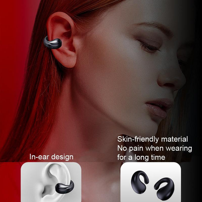 Clip-On Wireless Bluetooth Earphone With Digital Charging Compartment