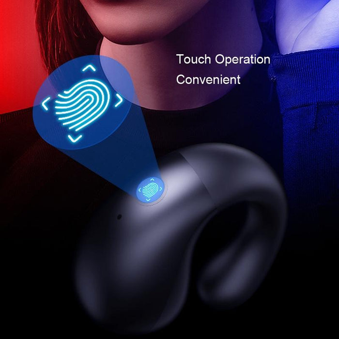 Clip-On Wireless Bluetooth Earphone With Digital Charging Compartment