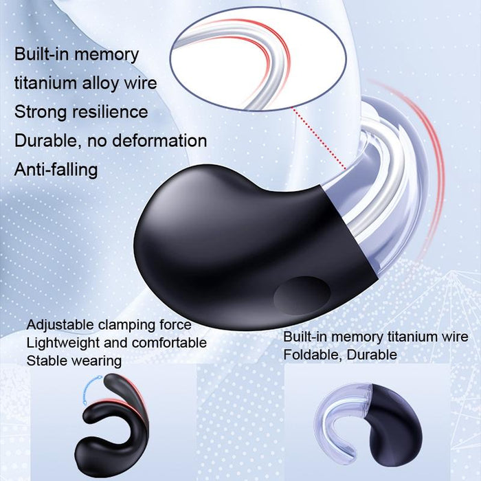 Clip-On Wireless Bluetooth Earphone With Digital Charging Compartment