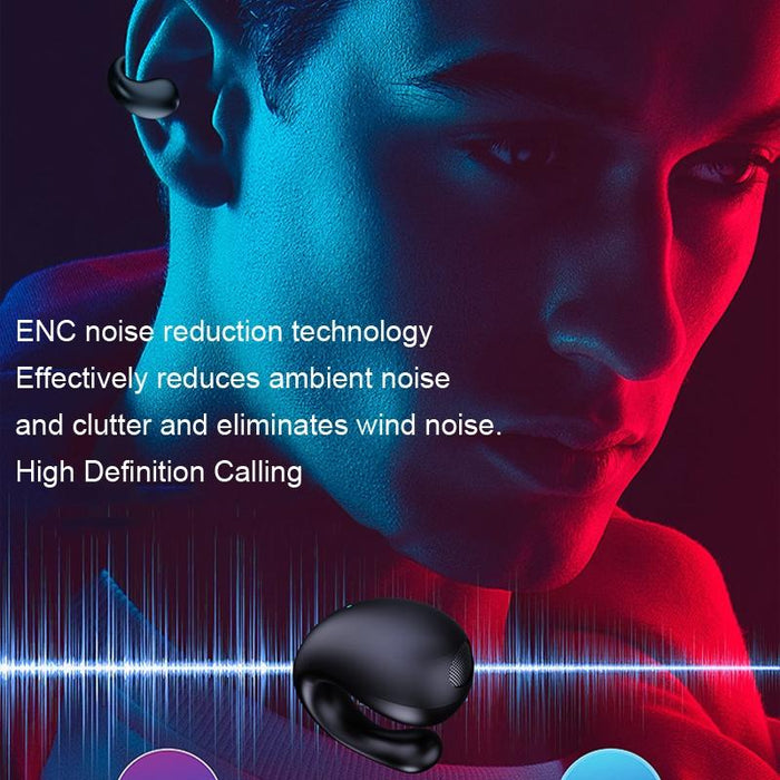 Clip-On Wireless Bluetooth Earphone With Digital Charging Compartment