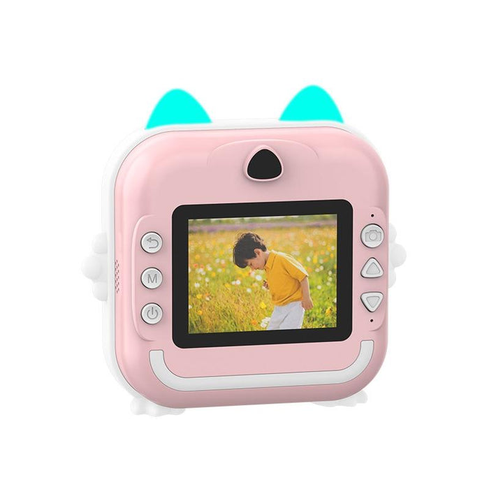 Children Instant Camera Mini Thermal Hd Printer Video Photo Digital Camera - 16G Blue