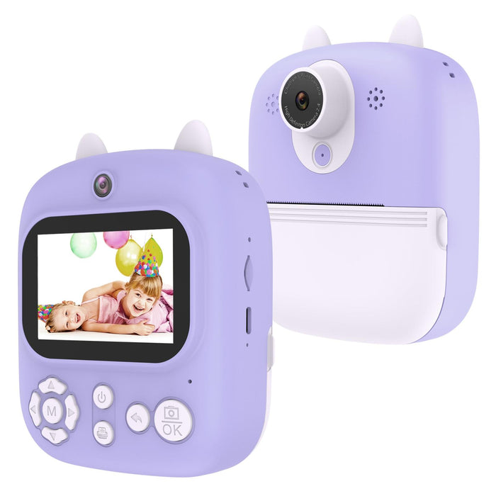 1200W Pixel 2.4 Inch Display Children Print Instant Camera 32G & Card Reader Blue