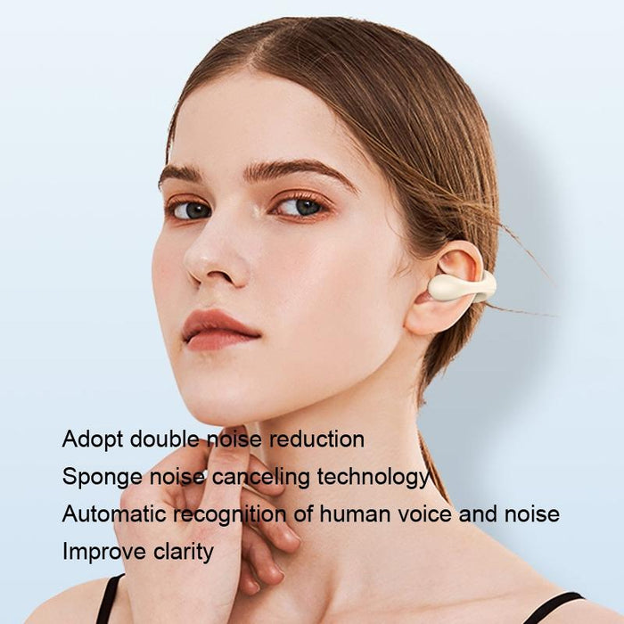 Dual Ear Bone Conduction Wireless Bluetooth Earphones Ear Clip Wear Mini Sport