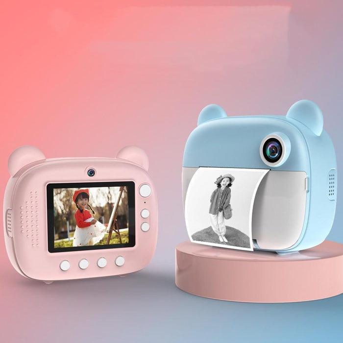 Children Instant Print Camera 1080P 2.4-Inch Screen Dual Lens Photography Camera