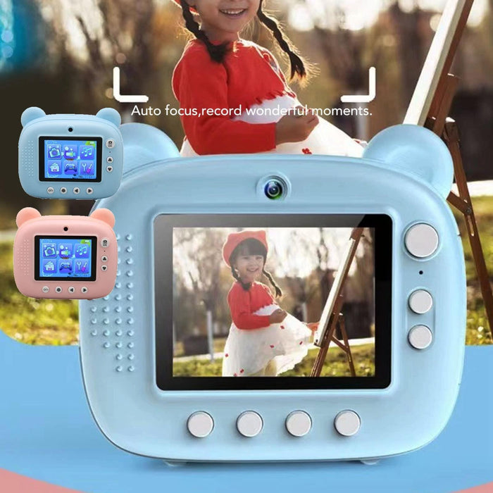 Children Instant Print Camera 1080P 2.4-Inch Screen Dual Lens Photography Camera