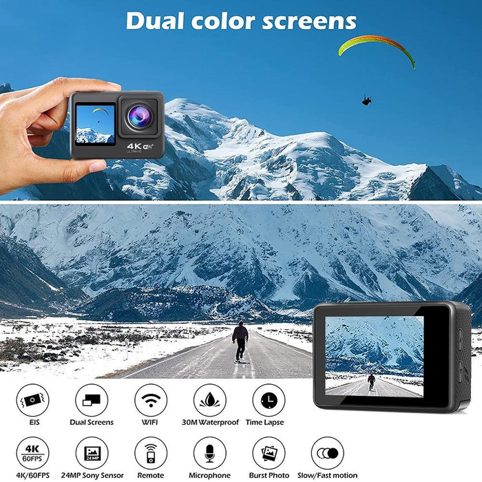 At Q60ar Wifi Dual Screen Hd Anti Shake Video Outdoor