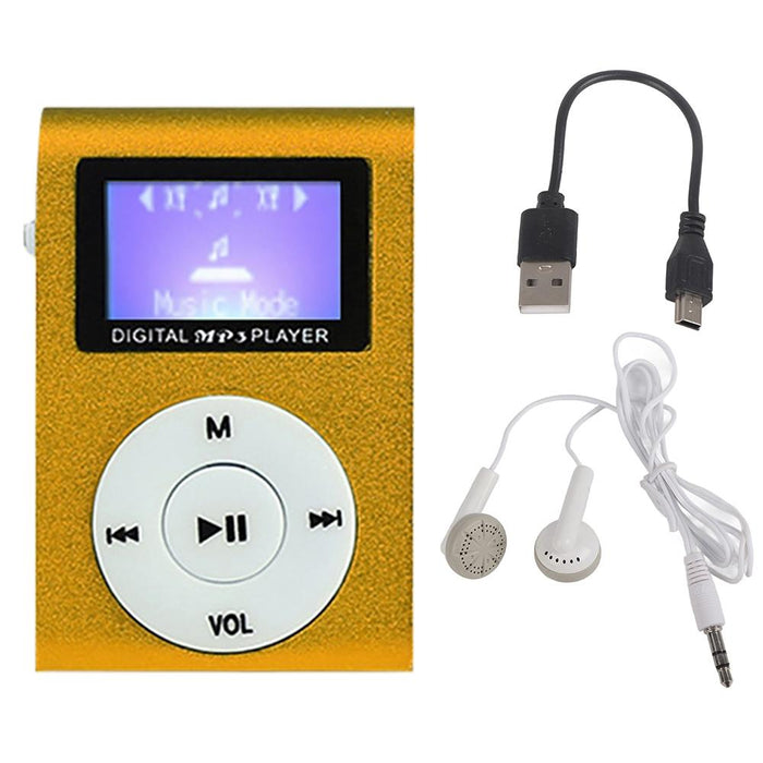 Metal Mini Mp3 Player With Screen Earphone+Cable