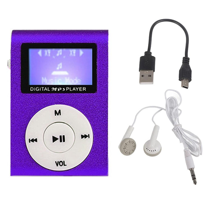 Metal Mini Mp3 Player With Screen Earphone+Cable